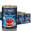 Cirio Chopped Tuscan Tomatoes, 100% Italian, Climate Neutral, Canned, Tinnedc, 400g (Pack of 12) view 1