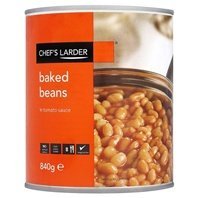 Chefs Larder Baked Beans in Rich Tomato Sauce 840g | Catering Size Tin | High Fibre | Hearty & Convenient Meal Staple | Ideal for Bulk Use, Food Service & Home Cooking