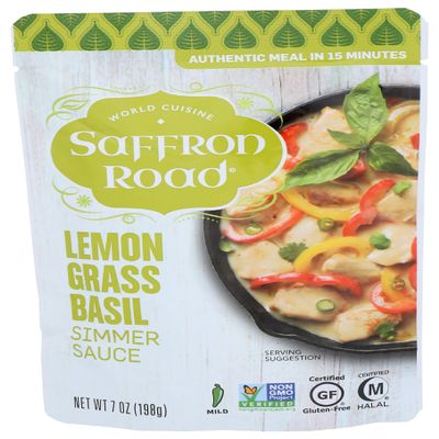 Saffron Road Lemongrass Basil Simmer Sauce 7 Oz (Pack of 1)