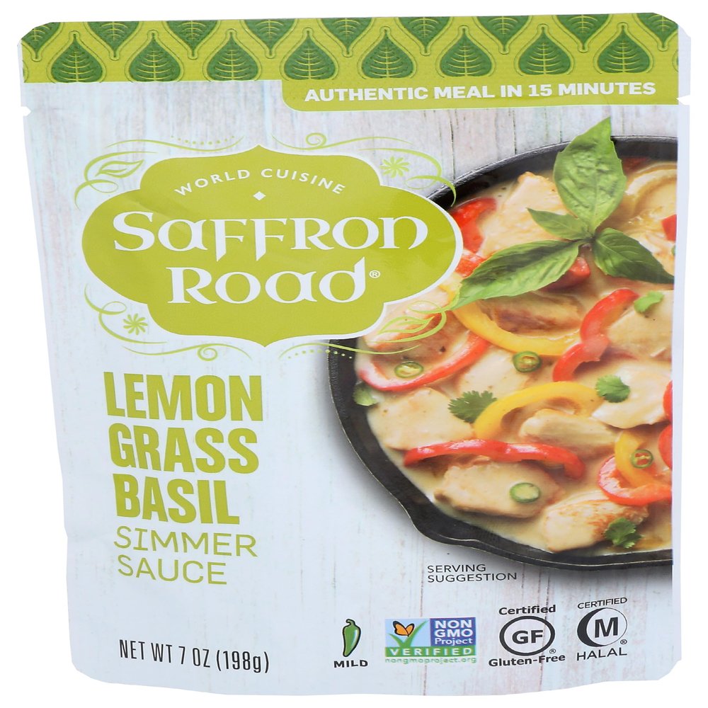 Saffron Road Lemongrass Basil Simmer Sauce 7 Oz (Pack of 1)