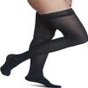 Sigvaris Style 843 Soft Opaque Closed Toe Thigh Highs w/Grip Top - 30-40 mmHg Long Black SL Long 843NSLW99 view 1