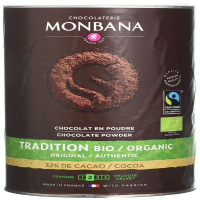 Monbana Fairtrade Chocolate Powder 32 Percent Max Havelaar 1 Kg