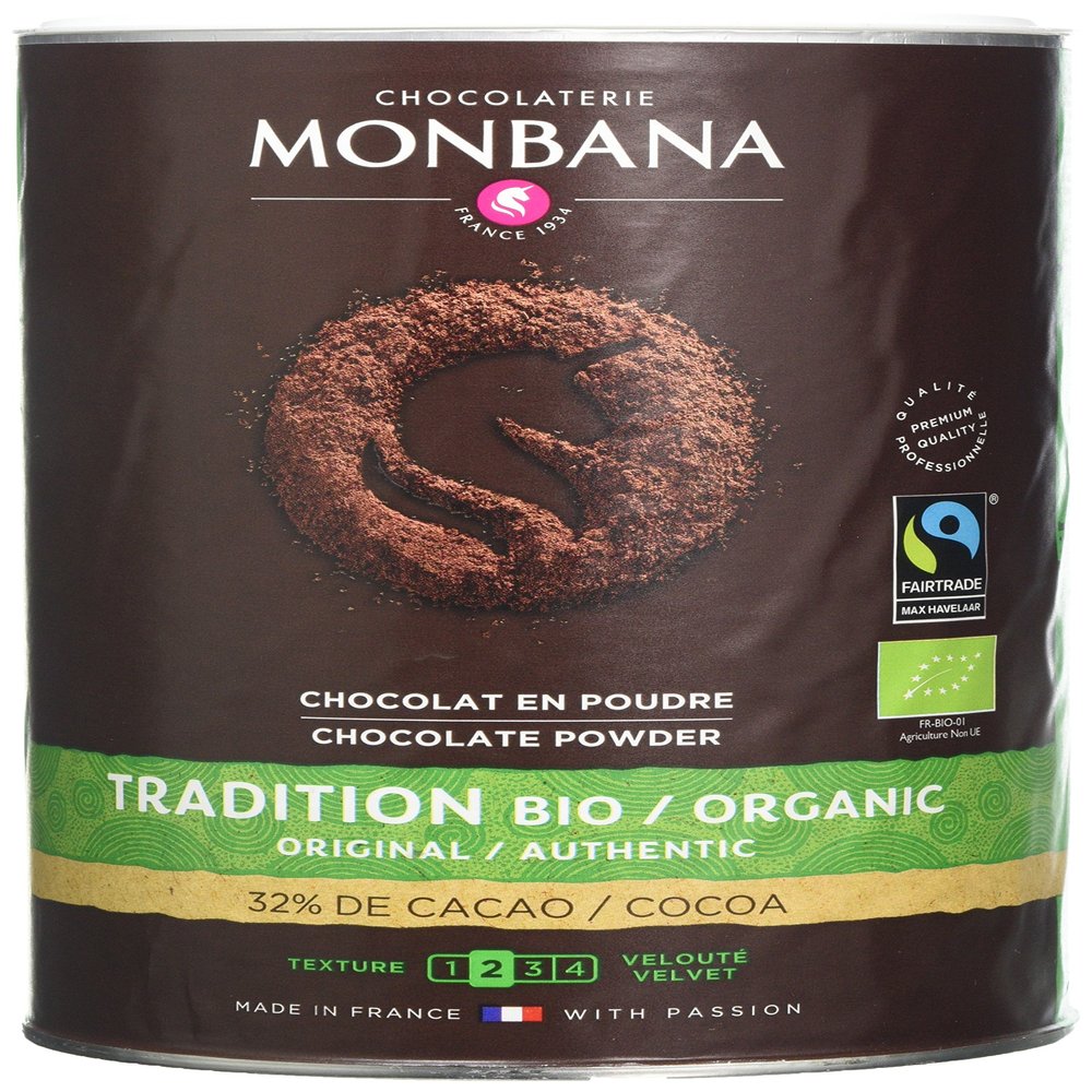Monbana Fairtrade Chocolate Powder 32 Percent Max Havelaar 1 Kg