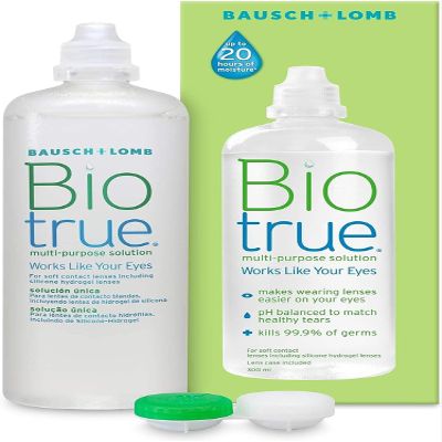Biotrue Multi-Purpose Contact Lens Solution, 300 Ml - Cushions and Rehydrates Soft Contact Lenses Comfortable Wear - Condition, Clean, Remove Protein, Disinfect and Rinse - Includes Lens Case