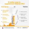 BetterYou Vitamin B12 Oral Spray, High Strength Methylcobalamin Supplement, 1200mcg per dose to Boost Energy, Natural Apricot Flavour, 48-Day Supply view 4