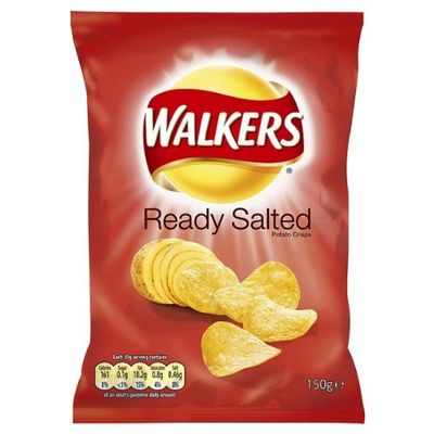 Walkers Ready Salted Potato Crisps 150g - Pack of 12