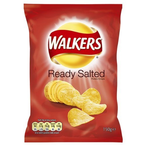 Walkers Ready Salted Potato Crisps 150g - Pack of 12