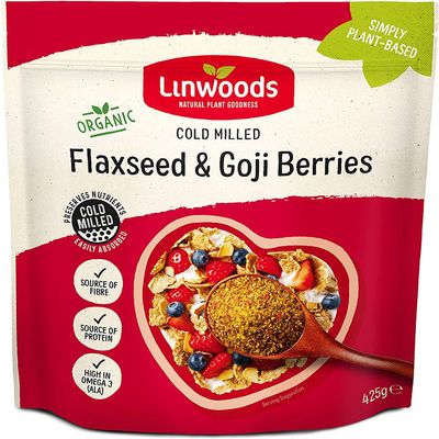 THREE PACKS of Linwoods Org Milled Flaxseed & Goji Mix 425g