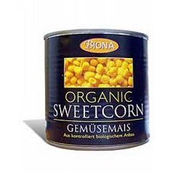 THREE PACKS of Biona Organic Sweetcorn 340g