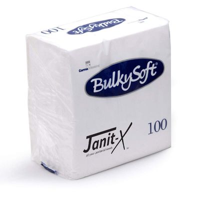 125 x White Napkins (2 ply) (4 Fold) 40cm (free P&P on all products)