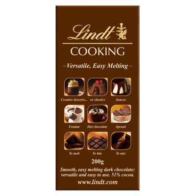 Lindt Cooking Chocolate Bar Versatile 200g