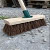 10" Stiff Sweeping Yard Brush, Natural Hard Broom Stiff Brush with Handle view 2