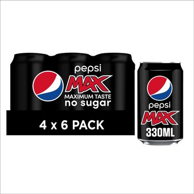 Pepsi Max, 6 x 330 ml (Pack of 4)