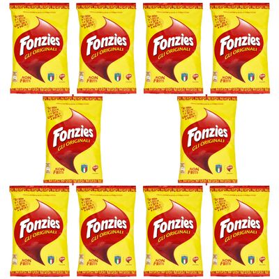 10 x Fonzies Gli Originali 'Corn Snack with Cheese Flavour' 40 g
