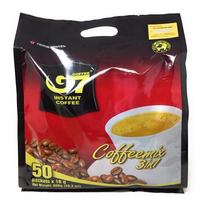 TRUNG NGUYEN - G7 3in1- Vietnamese Instant Coffee, 50 sachets x 16gr