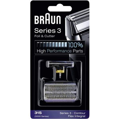 Braun Series 3 Electric Shaver Foil Cartridge, 31S- Compatible with Braun Series 3 Contour and 5000 Series Flex XP Shavers Only