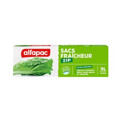 Alfapac SF 1 Food Storage Bags Micro-Perforated 27 x 28 cm 3 Rolls of 15 Bags Each