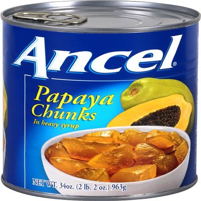 Ancel Trozos de Papaya - Paquete de 12 unidades