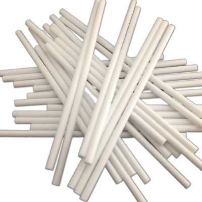 100 114mm (4.5") White Plastic Lollipop Sticks for Cake Pops and Lollies