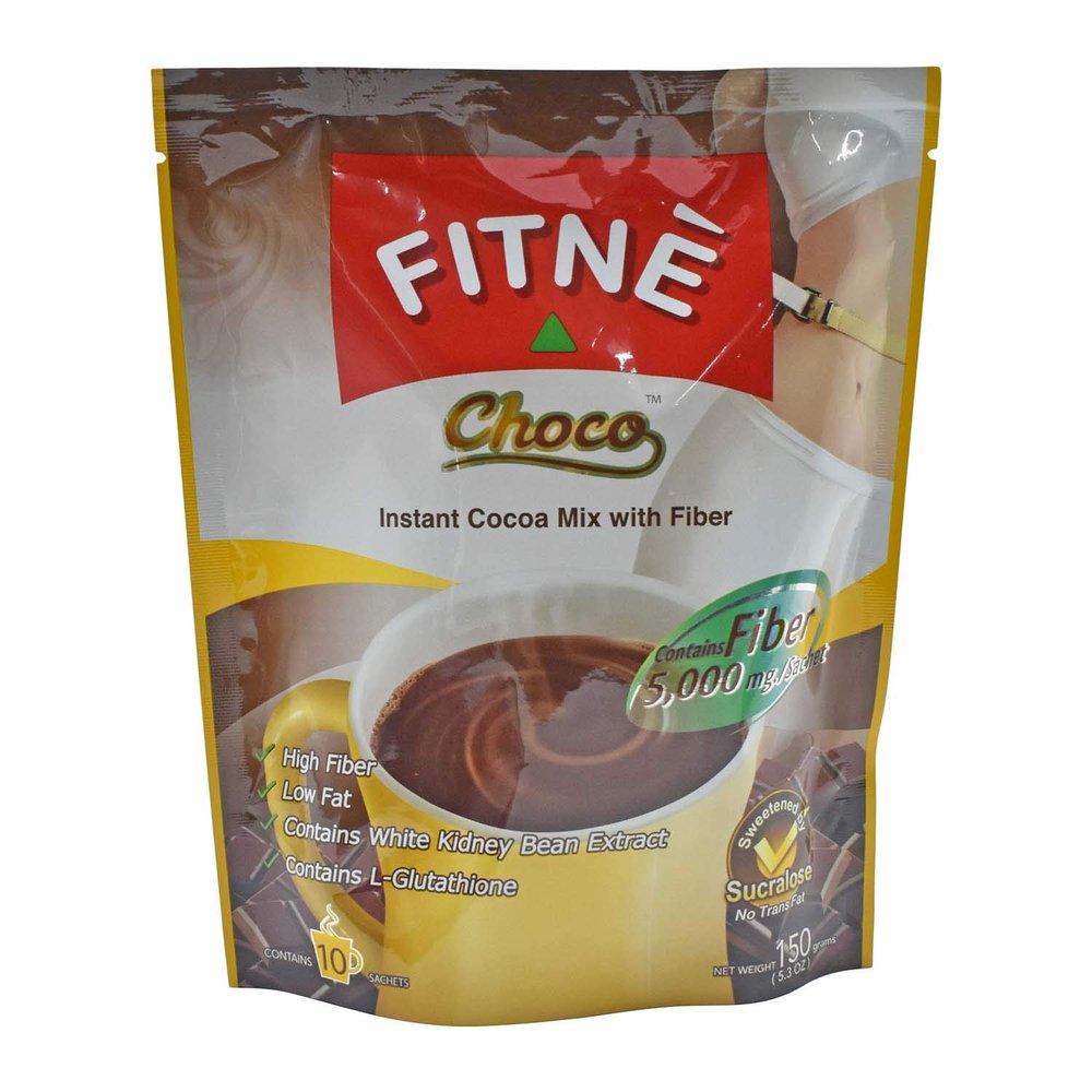 FITNE Choco Hot Chocolate Drink | Instant Cocoa Mix With Fiber | 10 Sachets