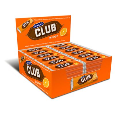 McVitie's Club Orange Biscuit Bars, Zesty Orange Flavour, 22 g (Pack of 60)