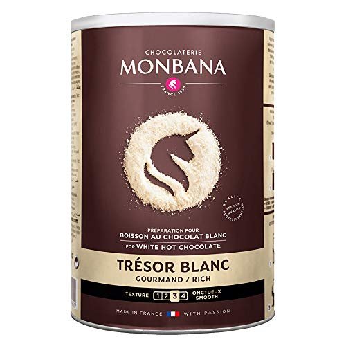 Monbana White Chocolate Powder, 500g, Chocolate Flavor, Powder Form, 1 Item, 1 Packaging Quantity