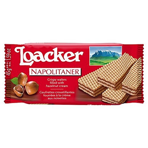 Loacker Napolitaner Wafers, 45g (Pack of 25)