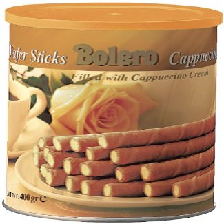Bolero Cappuccino Wafer Sticks Tin, 400g