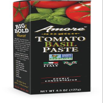 Amore All Natural Tomato Basil Paste, 4.5 Ounce Tube