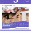 SIGVARIS Mens & Womens Essential Opaque 860 Open Toe Calf-High Socks w/Grip Top 20-30mmHg - Large Short - Nude view 3