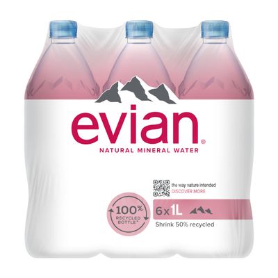 Evian Water 1 Litre Pk6 9092