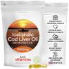 Icelandic Cod Liver Oil 1000mg | 90 Premium Softgels | High Strength Omega 3 with Vitamins A & D | Supports Heart, Brain & Eye Health | UK Made - Just Vitamins view 1