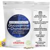 Glucosamine and Chondroitin High Strength 500mg/400mg | Joint Health & Collagen Formation Support | with Vitamin C + Manganese | 90 Tablets | UK Made - Just Vitamins view 1