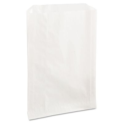 Bagcraft Papercon 300422 Grease Resistant Single Serve Sandwich Bag, 8" Length x 6-1/2" Width x 1" Height, PB25 White (Case of 2000)