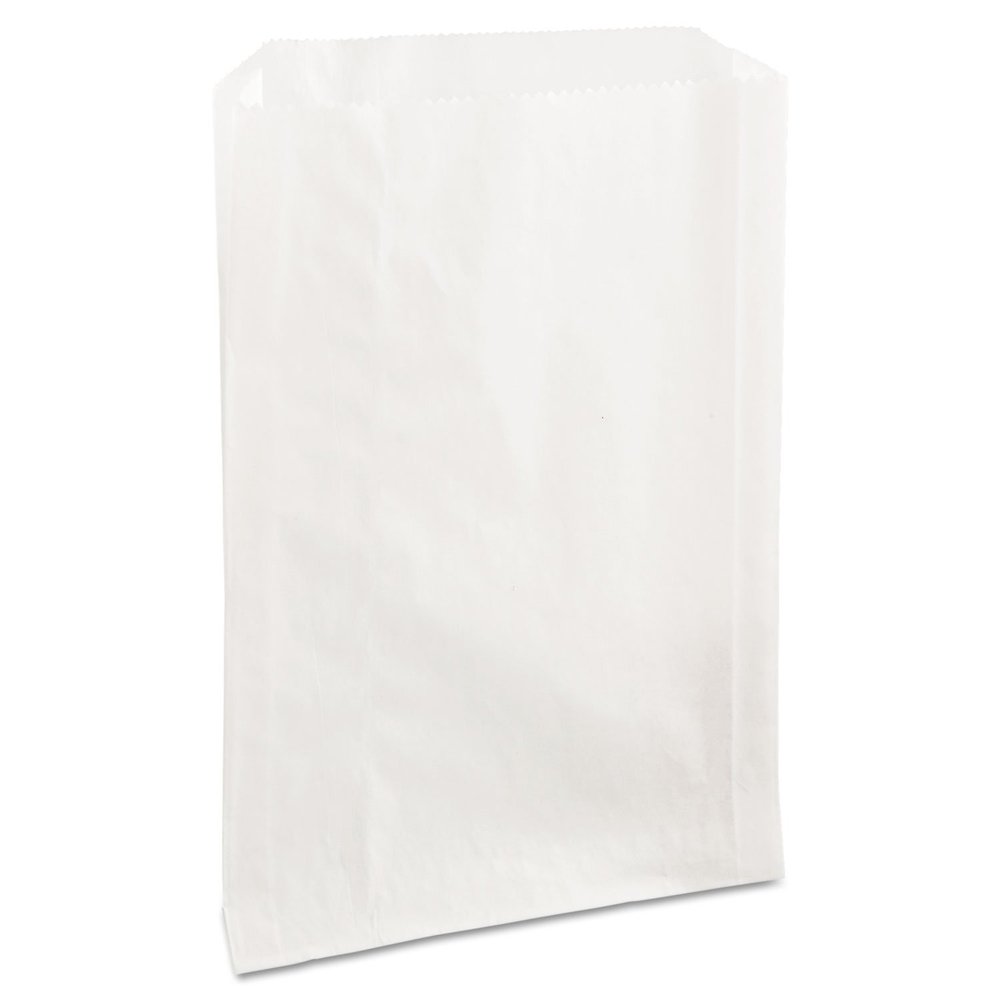 Bagcraft Papercon 300422 Grease Resistant Single Serve Sandwich Bag, 8" Length x 6-1/2" Width x 1" Height, PB25 White (Case of 2000)
