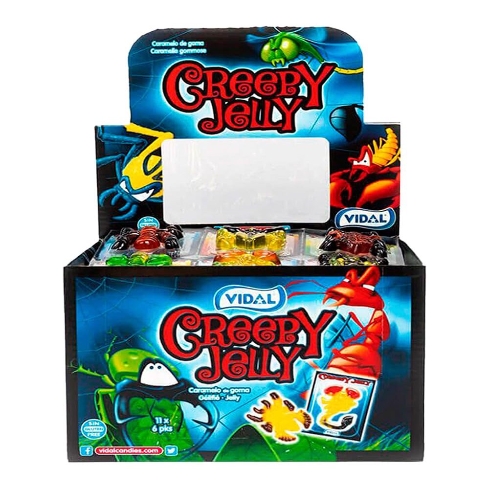 Vidal Creepy Jelly Slurps 11 Cards (Pack of 1, Total 6 Pieces)