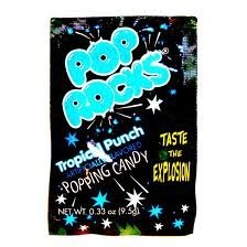 POP ROCKS Tropical Punch Popping Candy - 9.5g Grab Pack- American Candy - 6 Packs
