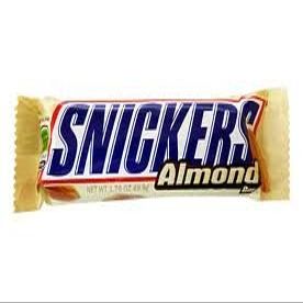 SNICKERS Almond BAR - 50g - by Mars - American Candy BAR - 6 Bars