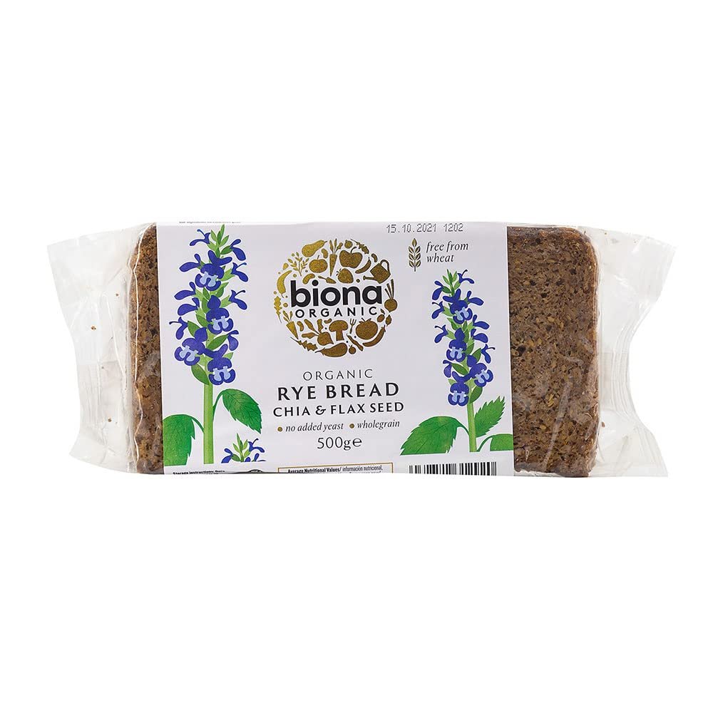 Biona Organic Rye Chia and Flax Bread, 500g
