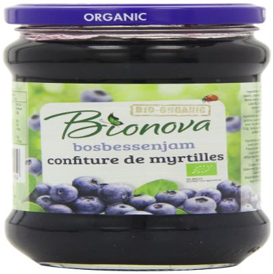 Bionova Organic Bilberry Jam 340 g (Pack of 6)