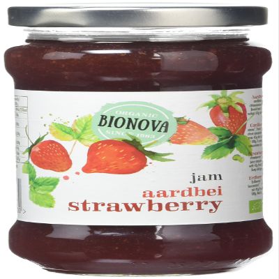 Bionova Organic Strawberry Jam 340 g (Pack of 6)