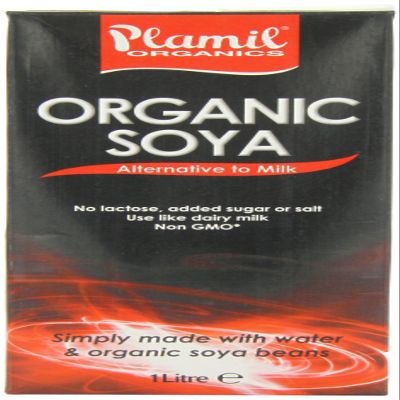 Plamil Organic Unsweetened Soya Milk 1 Litre (Pack of 6)