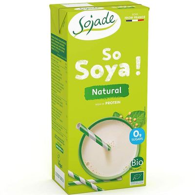 Sojade Organic Unsweetened Soya Milk 1 Litre (Pack of 6)