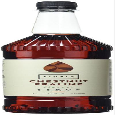 Simply Chestnut Praline Syrup 1 Litre (Pack of 2)