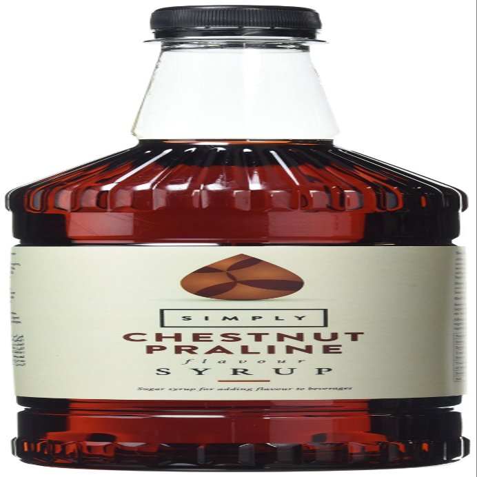 Simply Chestnut Praline Syrup 1 Litre (Pack of 2)