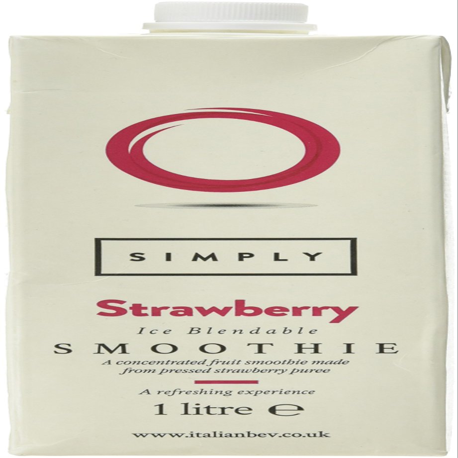 Simply Strawberry Smoothie, Vegan Blendable Concentrated Smoothie Mix Made with Real Fruit Puree (1 Litre)