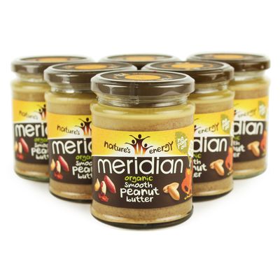 Meridian Organic Peanut Butter Smooth, No Added Salt 6x280g