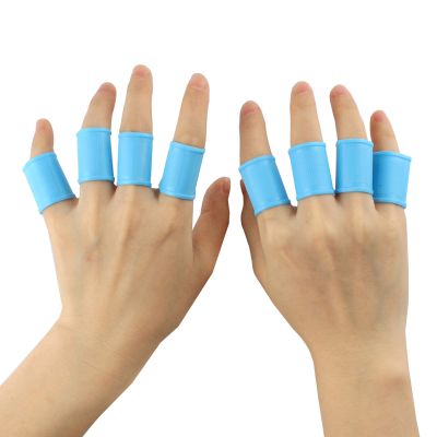 Andux Golf Finger Support Sleeve Protector Light Blue 8pcs/set HSZ/01