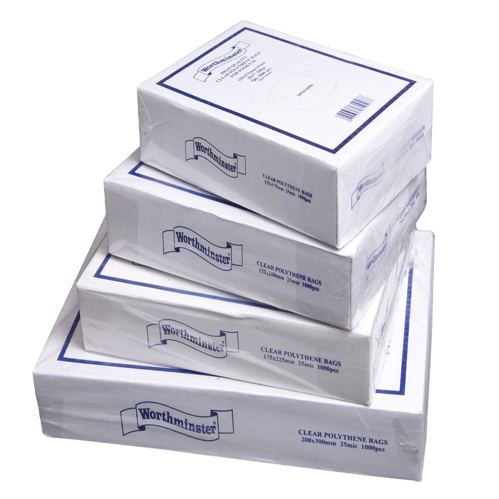 Bag It Plastics Polythene Food Grade Storage Bags | 5" x 7" / 125mm x 175mm | Box of 1000 | Polythene Bags Suitable for Sandwiches, Freezers Fruit and Food Storage - Clear
