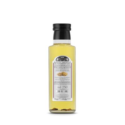 Valnerina Tartufi White Truffle Oil | Truffle Flavoured Olive Oil Condiment for Gourmet Cooking & Seasoning | Bottle 250 ml.